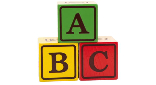 Isolated ABC Blocks - Powered by Adobe