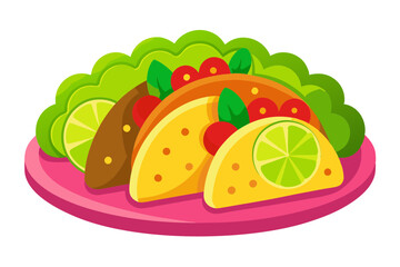 Mexican Tacos with Salsa and Avocado Dip