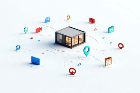 Modern Business Network Global Connectivity and Collaboration - Powered by Adobe