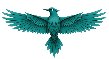 Isolated Teal Raven