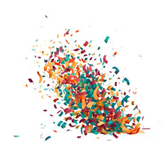 Fototapeta premium Colorful Confetti Burst. Festive Celebration Background