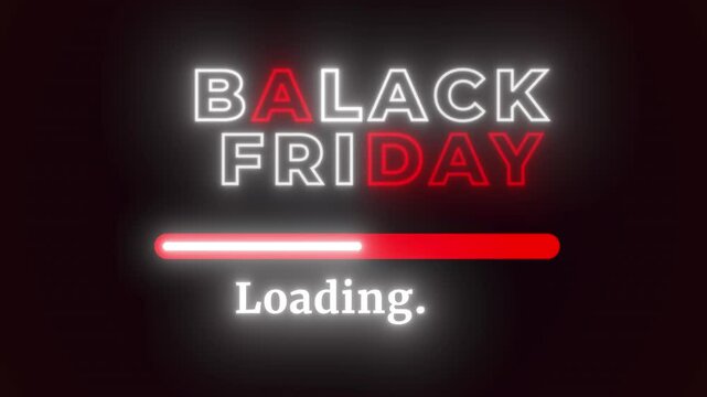 Black Friday Loading glowing 