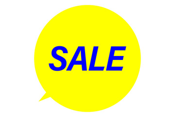 SALE - SALE word in round speech bubble
