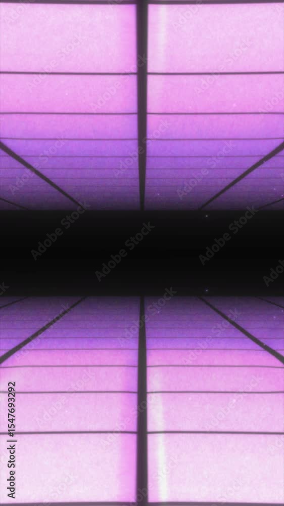 Poster explore a mesmerizing corridor filled with dynamic neon lights and a glossy, reflective floor creati