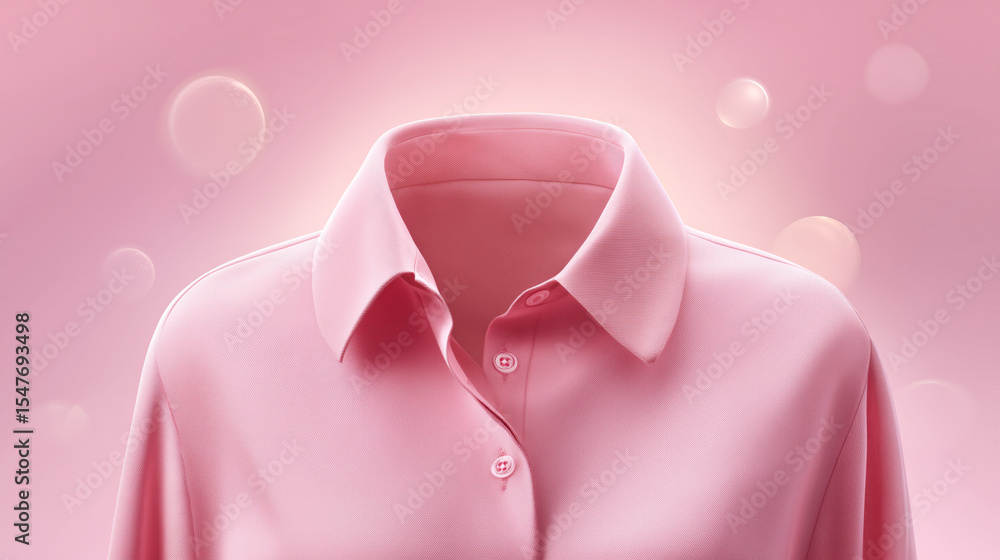 Poster soft pink fabric drapes gracefully in a minimalistic style, showcasing a smooth texture and detailed