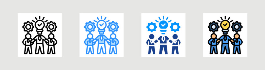Teamwork Solution Icon Collection Set Multiple Style