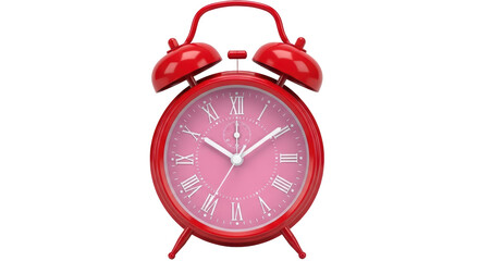 Isolated Red Alarm Clock