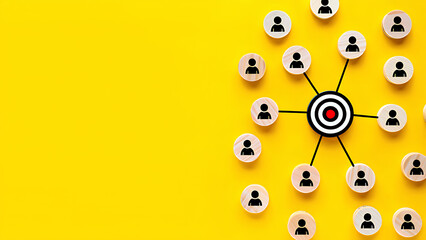 Target audience network marketing strategy concept