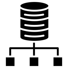 big data architecture glyph icon
