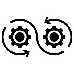 devops architecture glyph icon