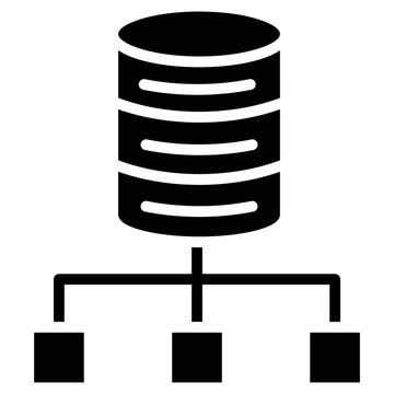 big data architecture glyph icon