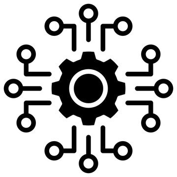 event-driven architecture glyph icon