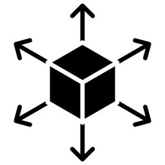 scalable architecture glyph icon