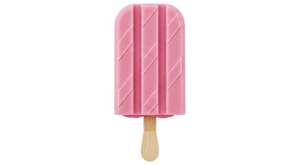 Isolated Pink Popsicle on a Stick