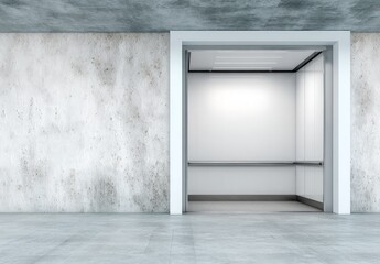 Obraz premium Open Elevator Door in Modern Building Interior