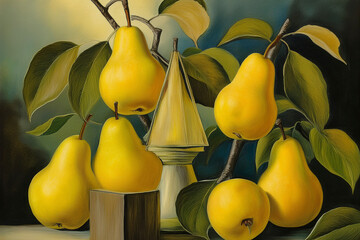 Reference Image, Obst mit grafischen Elementen