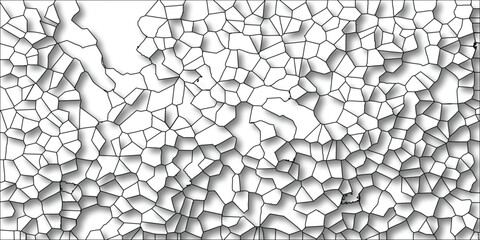 Abstract geometric pattern of voronoi cells with shadows creates a modern textured design for backgrounds or digital art