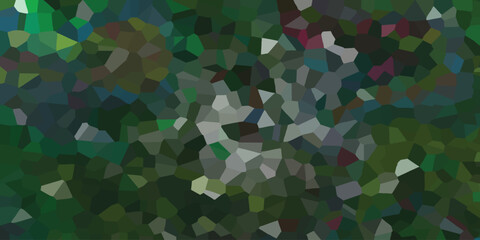 Abstract mosaic artwork featuring shades of green and earth tones representing nature and organic forms