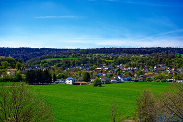 Obraz premium a beautiful day in the ancient town of Dollnstein