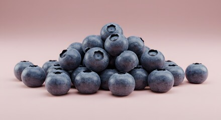 Juicy Blueberries A Close-Up View of Fresh, Ripe Berries