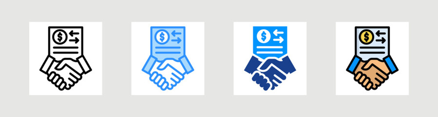 Closing Transaction Icon Collection Set Multiple Style