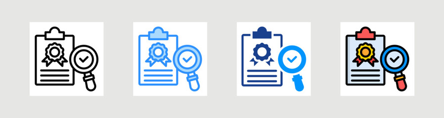 Quality Control Icon Collection Set Multiple Style