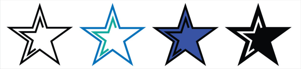 Star Rating Icons – Review and Feedback Symbol Set