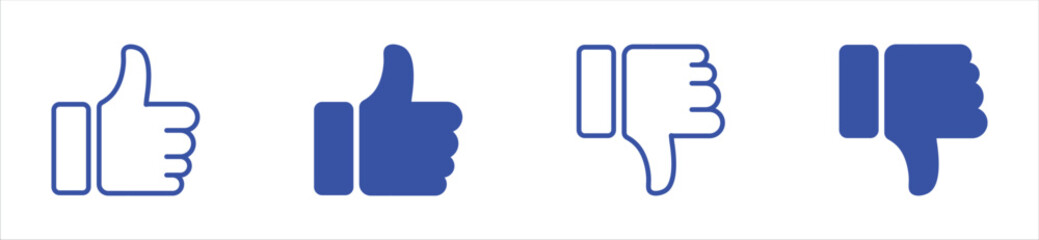 Thumbs Up Icon Set – Like and Approval Symbol Collection