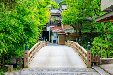 初夏のこおろぎ橋　石川県加賀市　Koorogi Bridge in early summer. Ishikawa Pref, Kaga City.