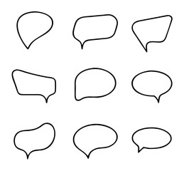Speech bubble collection vector