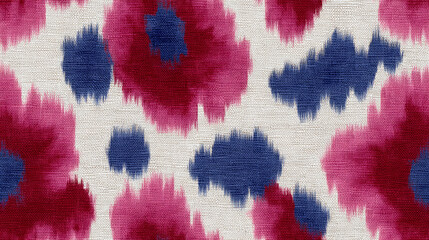 Flowery ikat pattern.