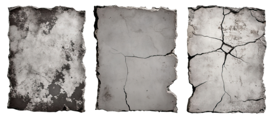 Cracked concrete textures in various tones with visible aging and wear