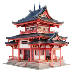 Obraz premium Japanese house transparent background