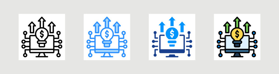 Business Technology Icon Collection Set Multiple Style