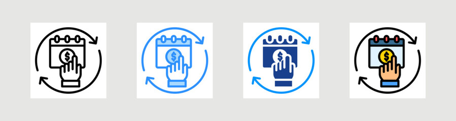 Subscription Model Icon Collection Set Multiple Style