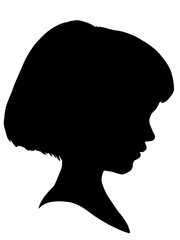 少女横顔シルエット