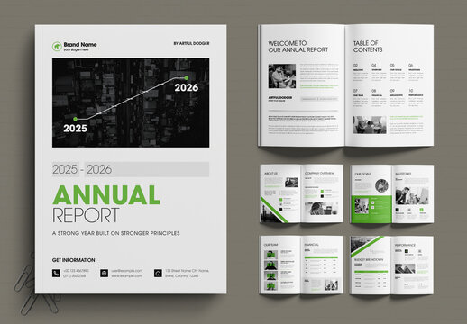 Modern Corporate Annual Report Brochure Design Layout
