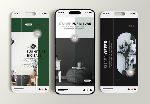 Modern Furniture Social Media Story Design Layout