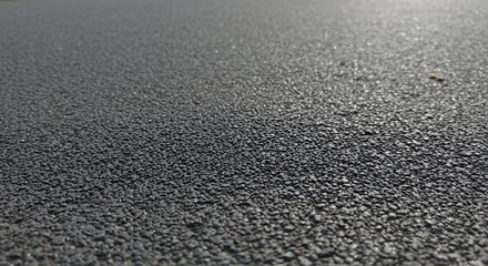 Close-up Texture of Dark Gray Asphalt Surface with Small Aggregates
