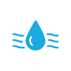 Vector illustration flat design water drop, water source symbol.