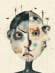 Graphic representation of various emotions and mental states  (2)