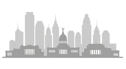 Isolated City Skyline