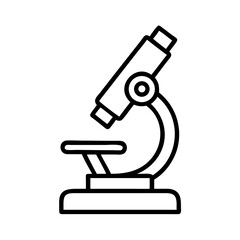 Line Drawing of a Microscope for Scientific Research and Exploration