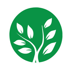 Leaf symbol vector icon illustration