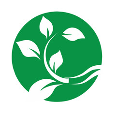 Leaf symbol vector icon illustration