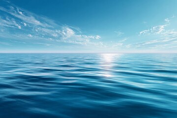 Obraz premium Serene Blue Ocean Under a Bright Summer Sky