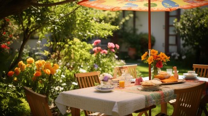 Obraz premium wooden setting table