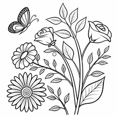 seamless pattern with flowers