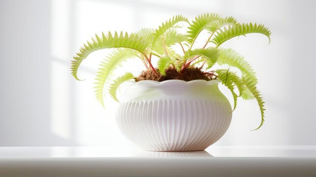 composition venus flytrap white background