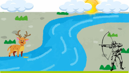 vector illustration of a wild animals